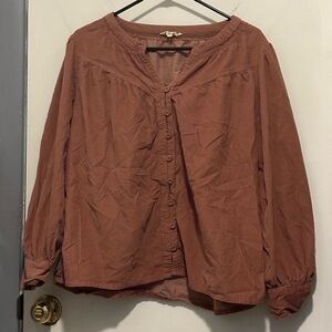 Fat Face Mattie Pink Cord Blouse